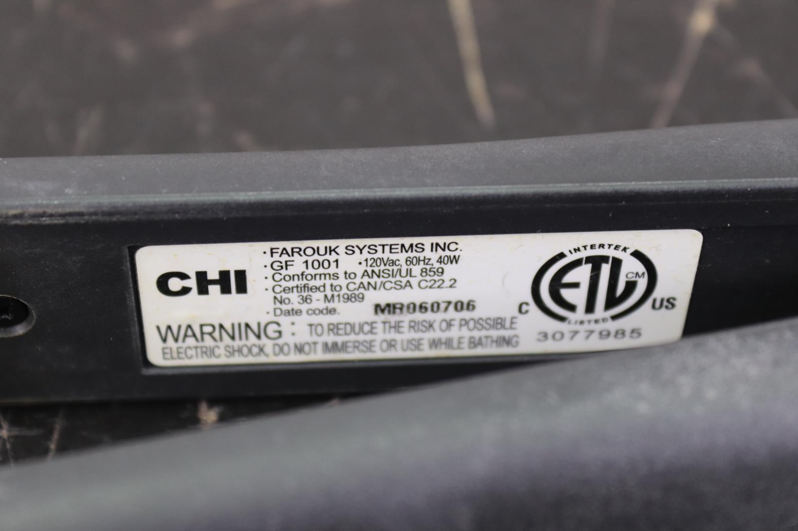 Chi Hair Straightener Ceramic Flat Iron Hair Black No 36-M1989