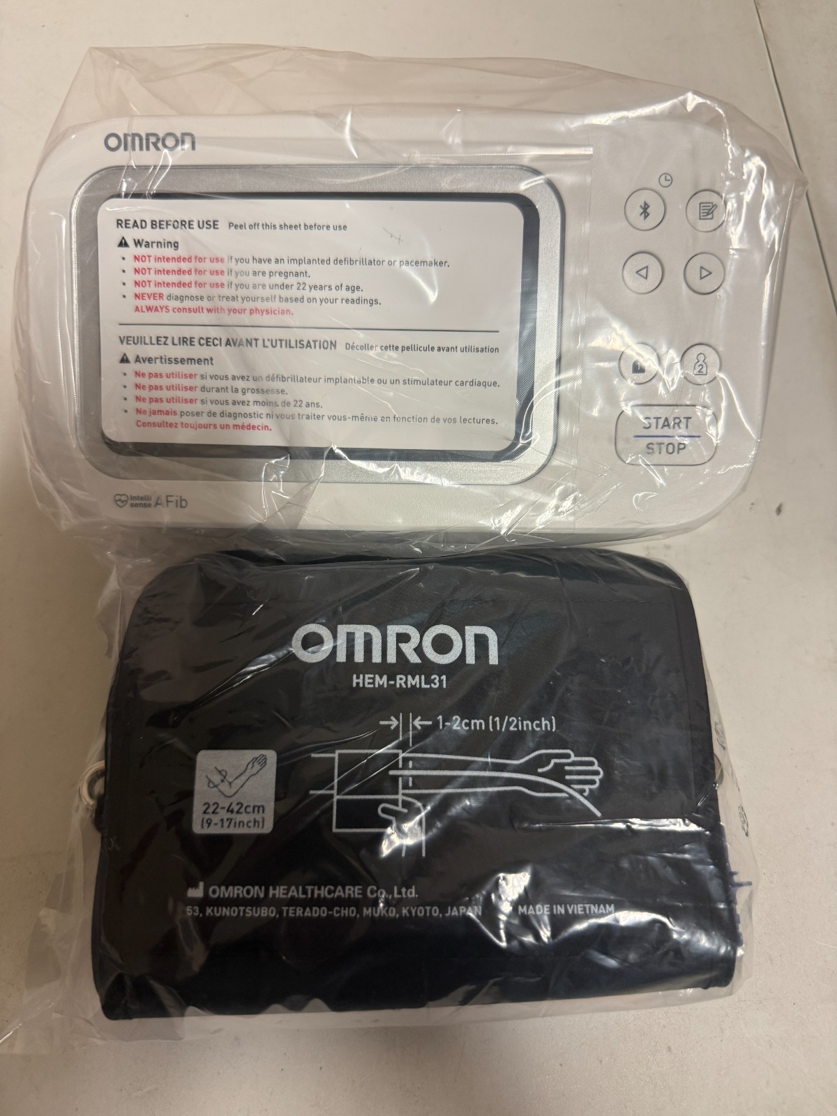 OMRON Platinum Blood Pressure Monitor, Upper Arm Cuff, Digital Bluetooth Blood P