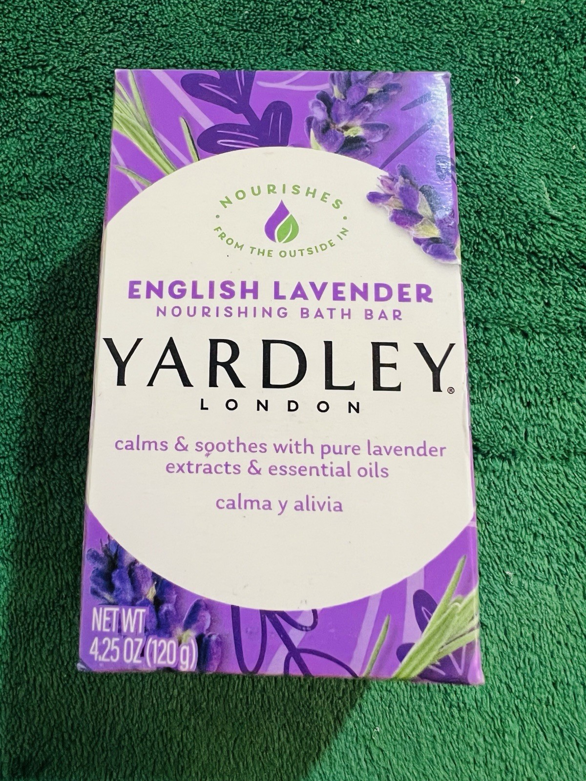 Yardley London English Lavender Bath Bar Soap, Plant-Based, 4.25 oz