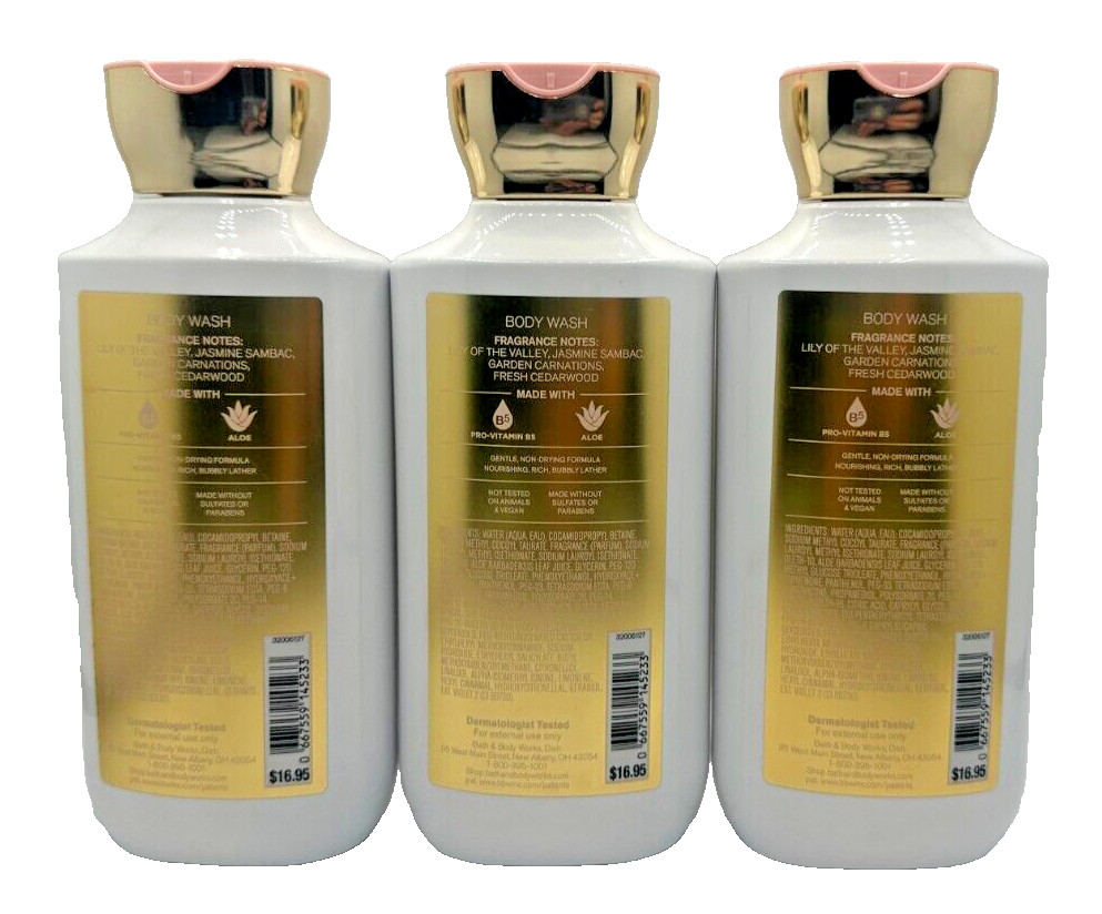 NEW Bath & Body Works Lot of 3 Bottles Brightest Bloom Body Wash Shower 10 oz