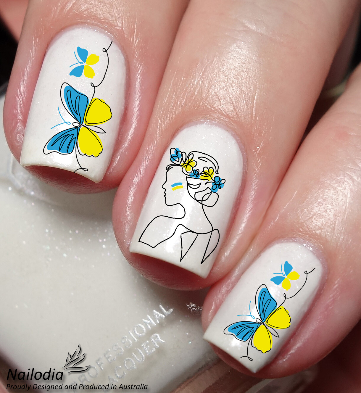 Ukraine Supporters Nail Art Decal Sticker Water Transfer Slider