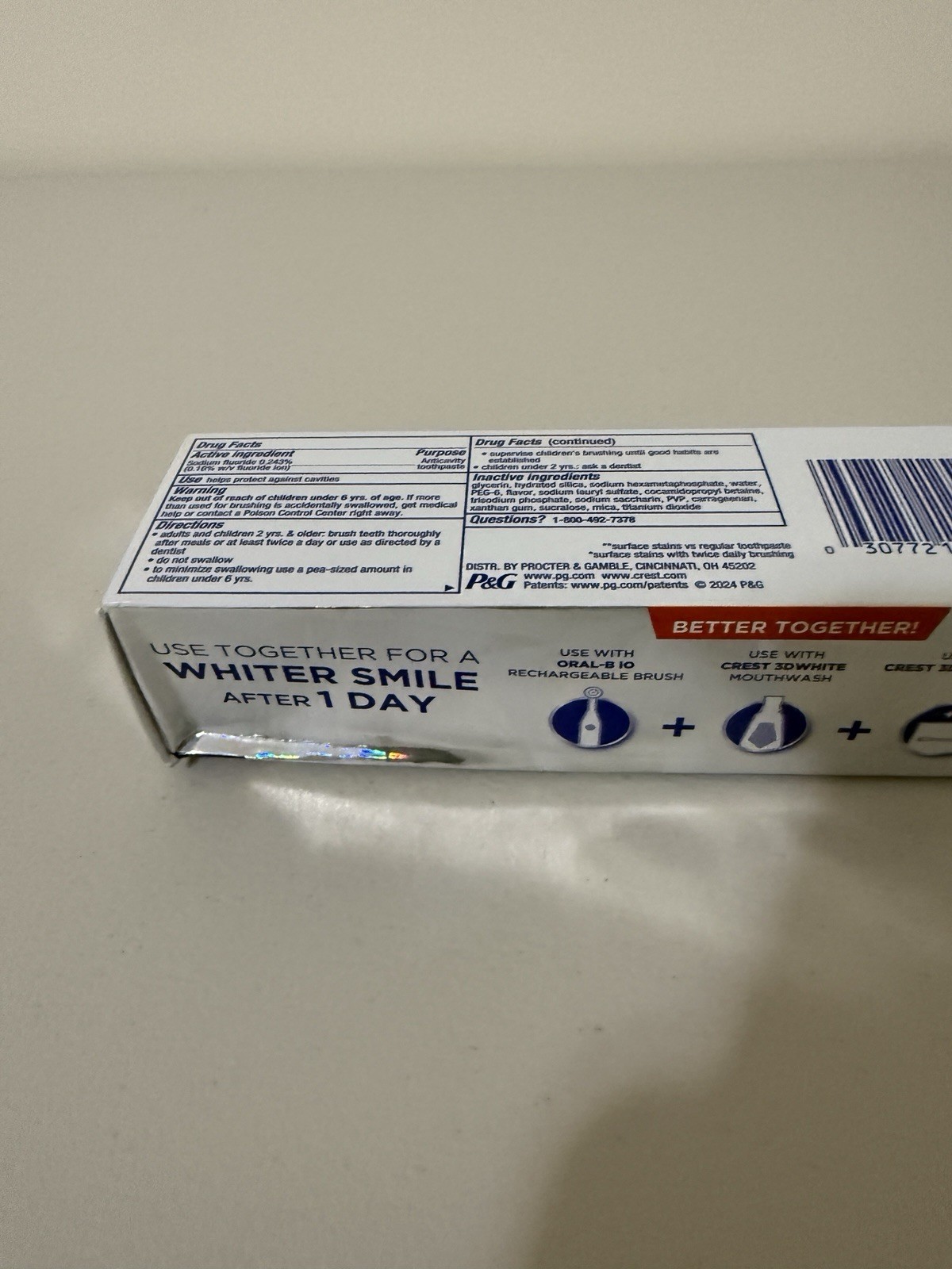 Crest 3D White Brilliance Toothpaste 4.6oz Vibrant Peppermint 4.6 Oz (Exp. 7/28)