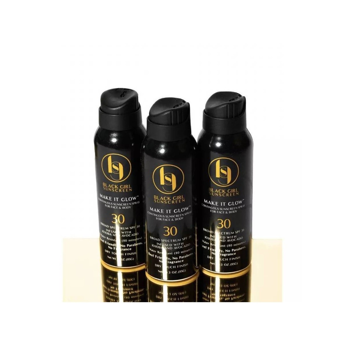 Black Girl Sunscreen Make It Glow Sunscreen Spray – SPF 30 – 3oz