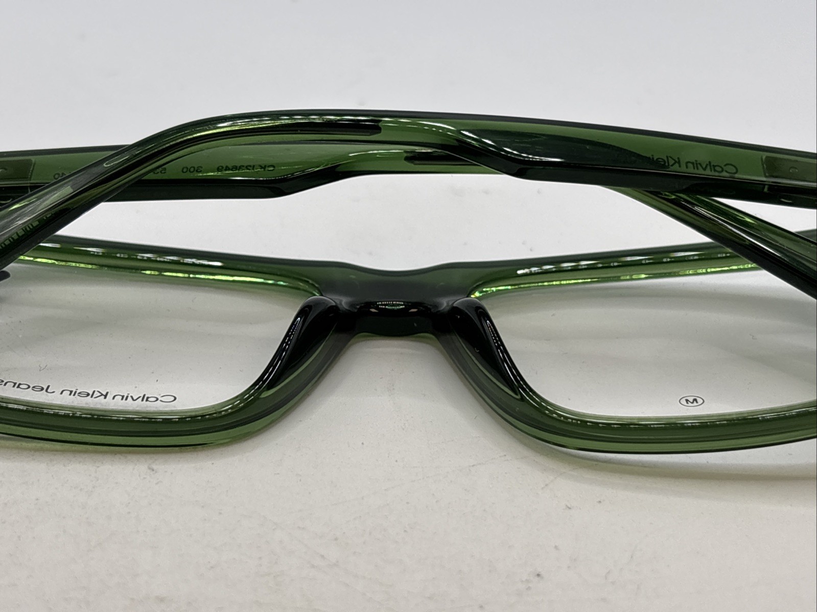 Calvin Klein Jeans CKJ23649 300 53/18 M 140 Transparent Green Eyeglasses A5000