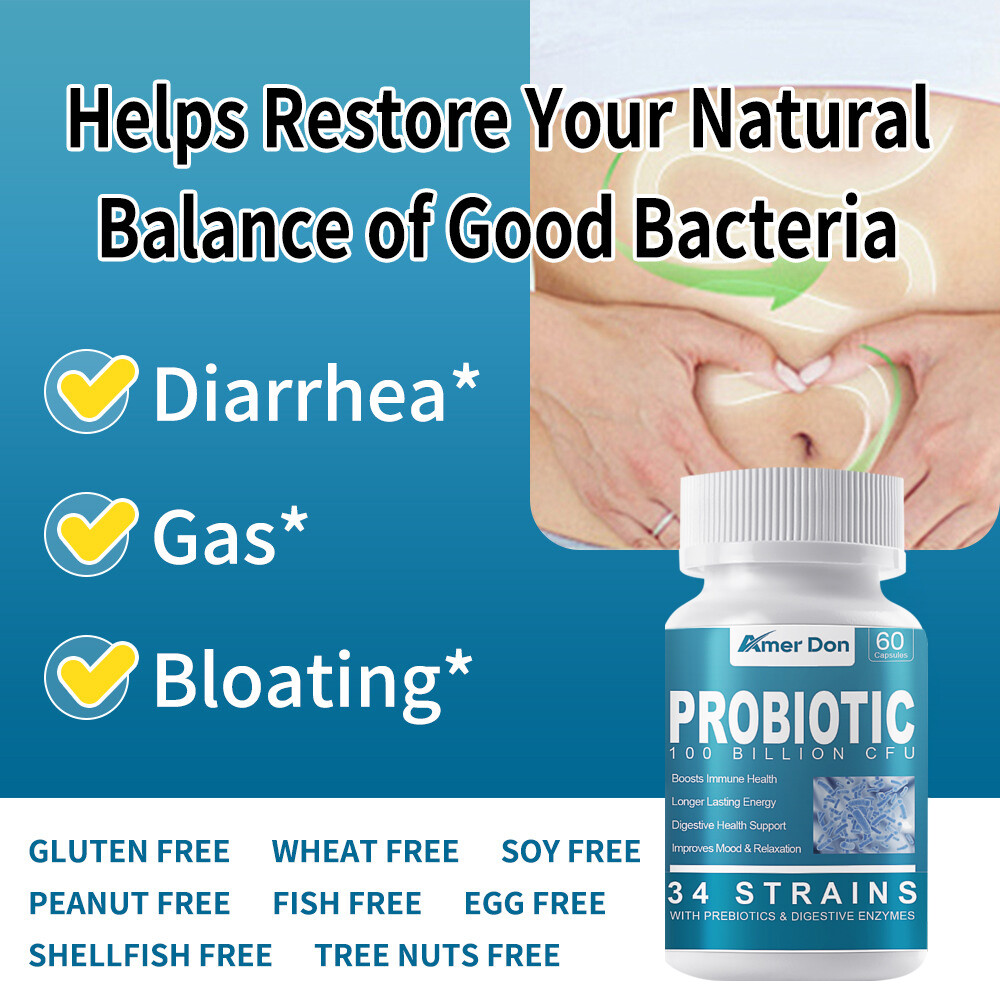 Raw Probiotics 100 Billion CFU Potency Digestive Immune Health 120 Capsules USA