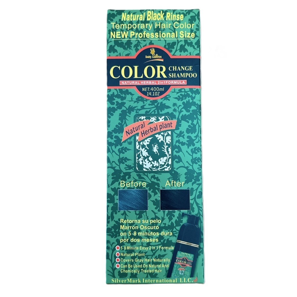 Deity America Hair Black Color Change Shampoo Large Size with Pump (14.1 Oz)