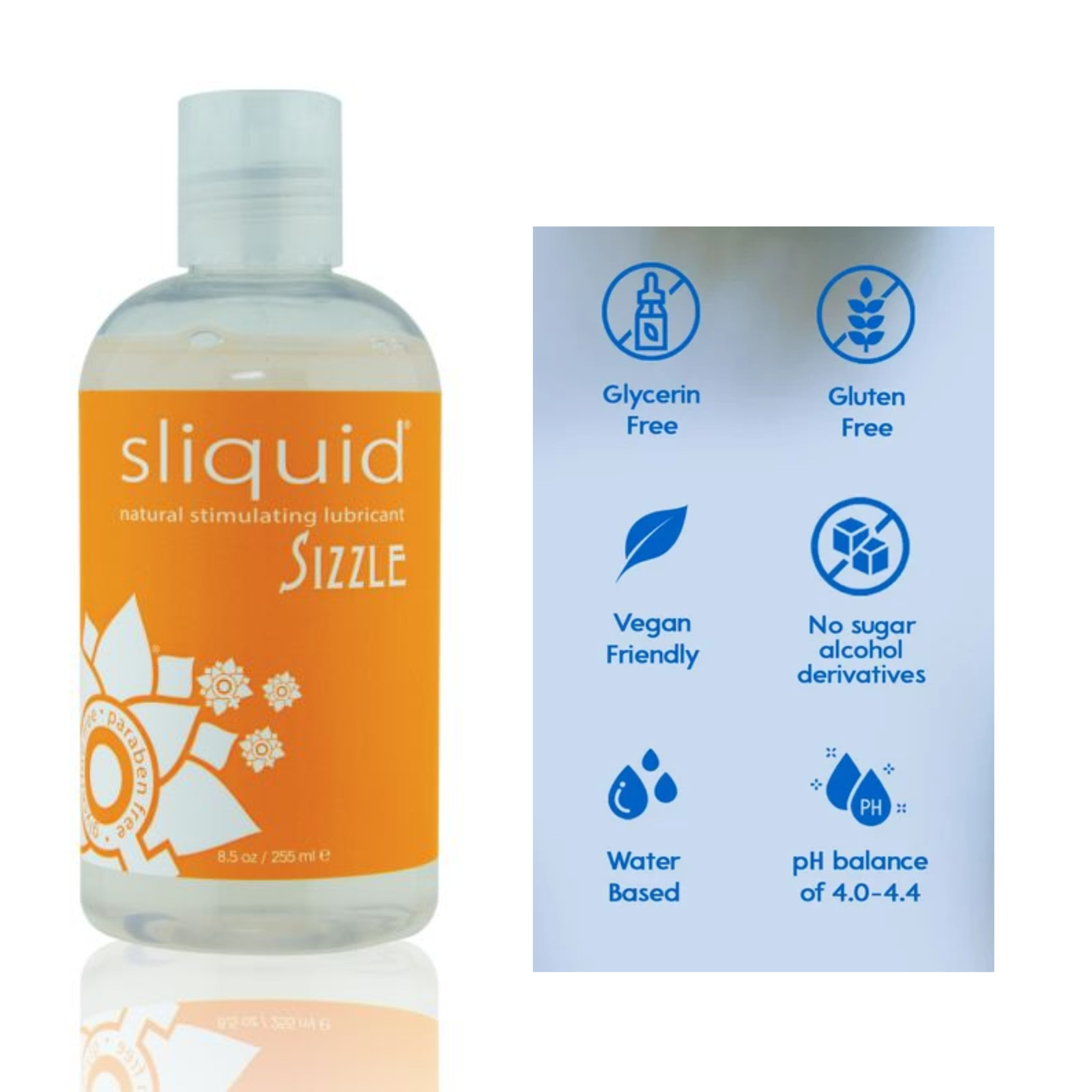 Sizzle Natural Stimulating Lubricant Water-Based Warming Wih Cooling Effect Lube
