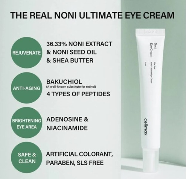 CELIMAX The Real Noni Ultimate Eye Cream 20ml Anti-Aging Wrinkle Care K-Beauty