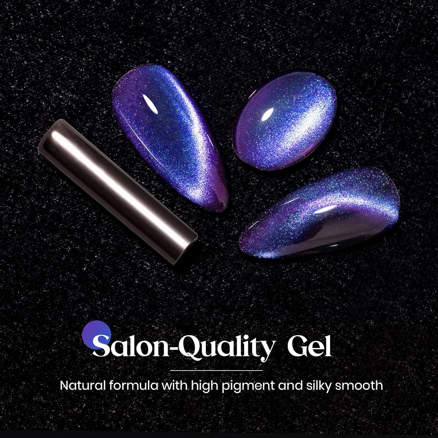 9D Cat Eye Gel Nail Polish 10Ml, Holographic Galaxy Cateye Magnetic Nail Polish
