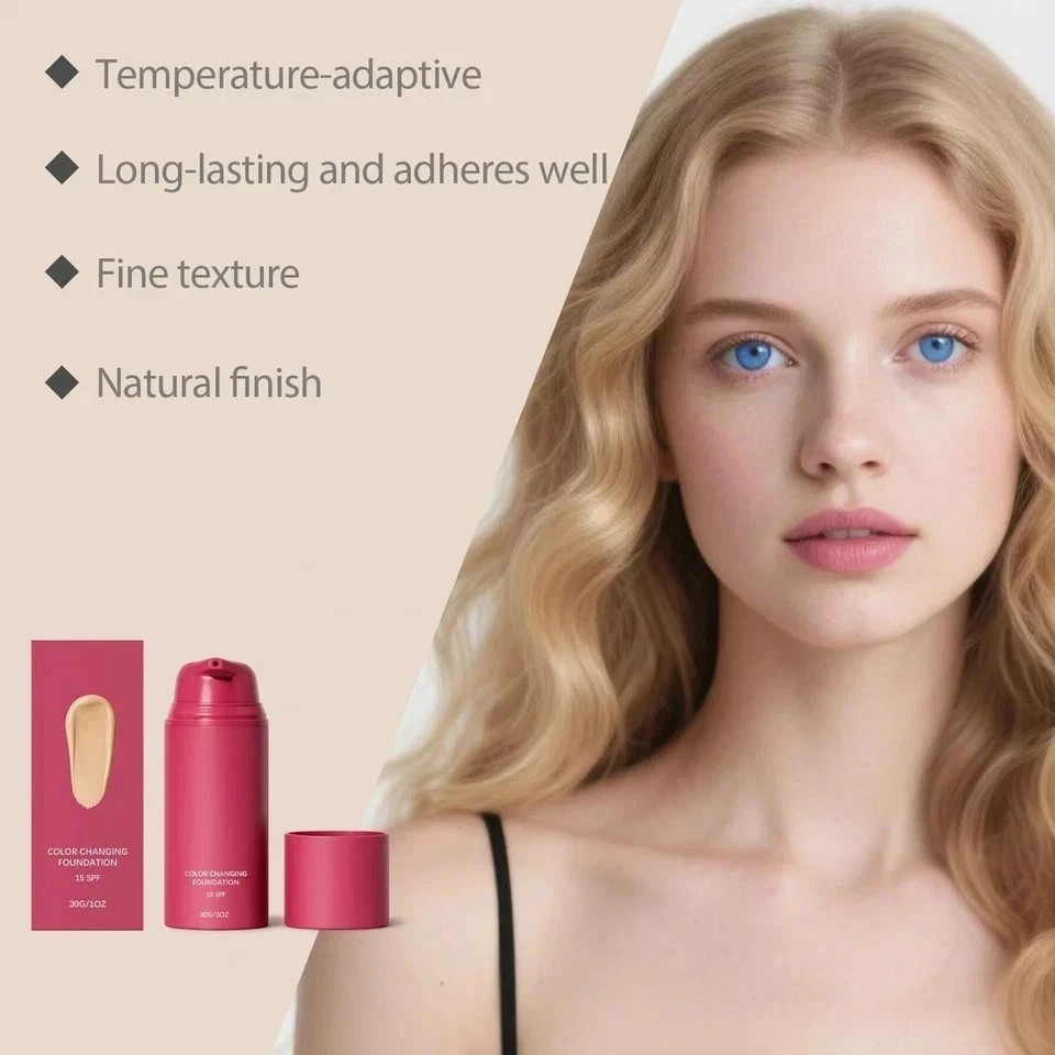 Smooche Foundation Korean Smooche Color Changing Foundation For All Skin Types-U