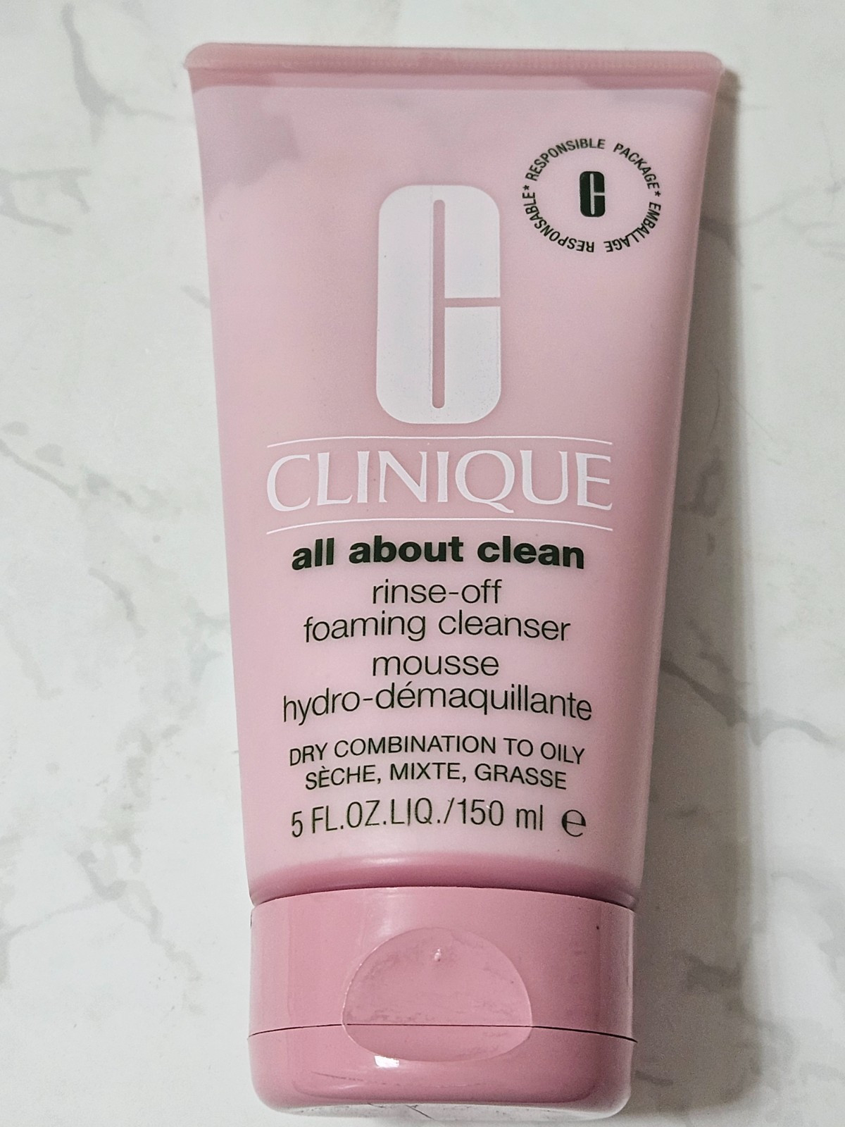 Clinique All About Clean Rinse-Off Foaming Cleanser 5oz/150ml Full Size