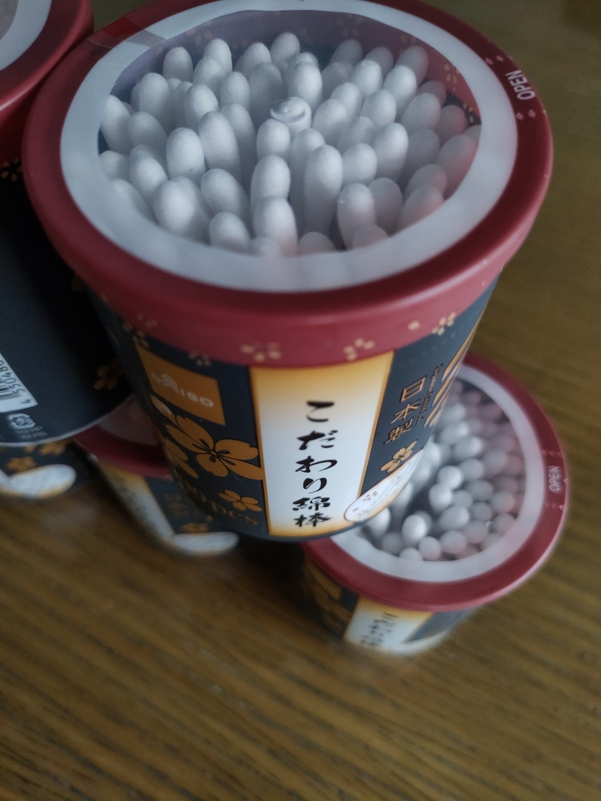 DAISO Japanese Premium Cotton Buds 100pcs x5 Sakura Design Made in Japan New