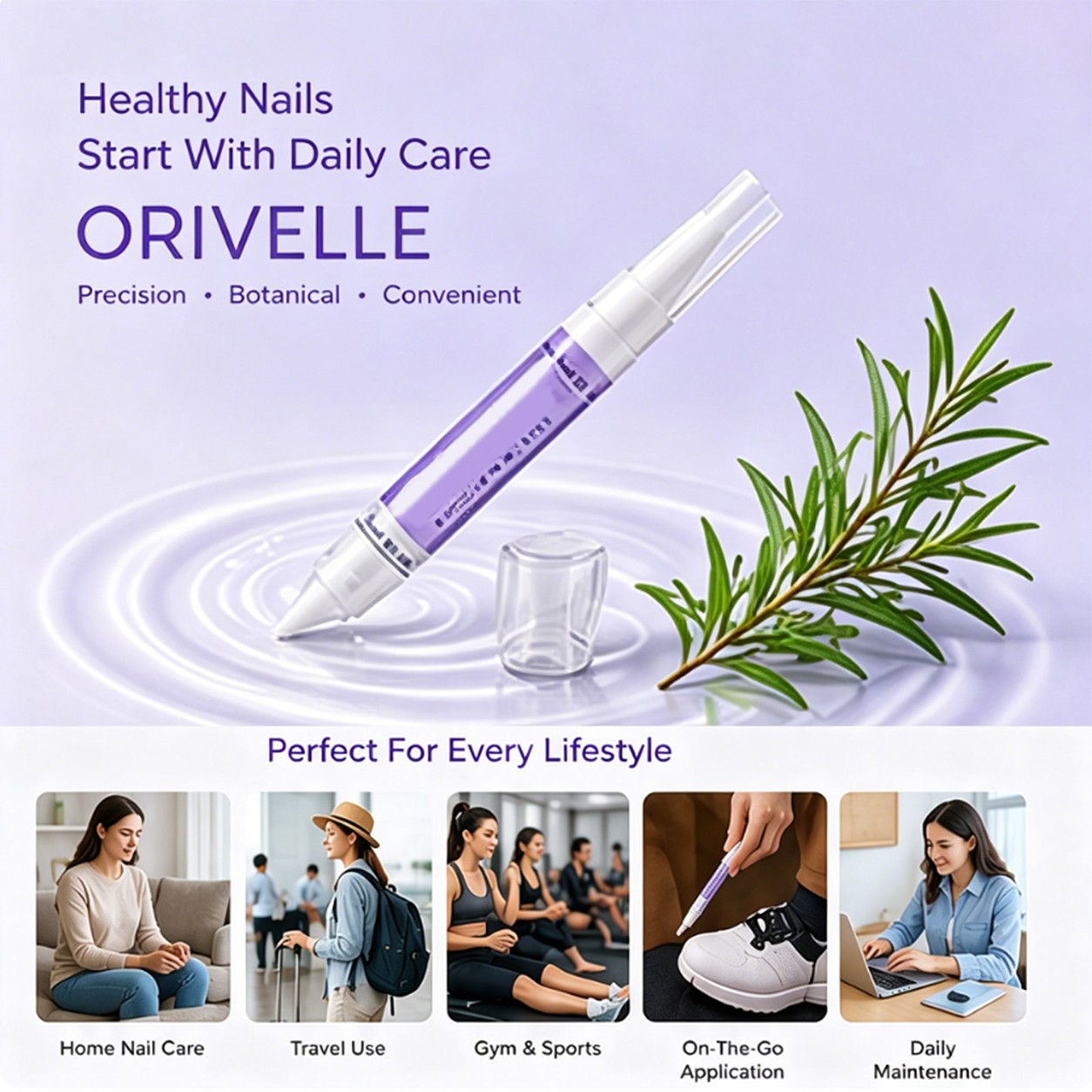Orivelle Anti Pen, Clear Anti Fungal Pen, Anti Fungal Nail 3ml*3PCS