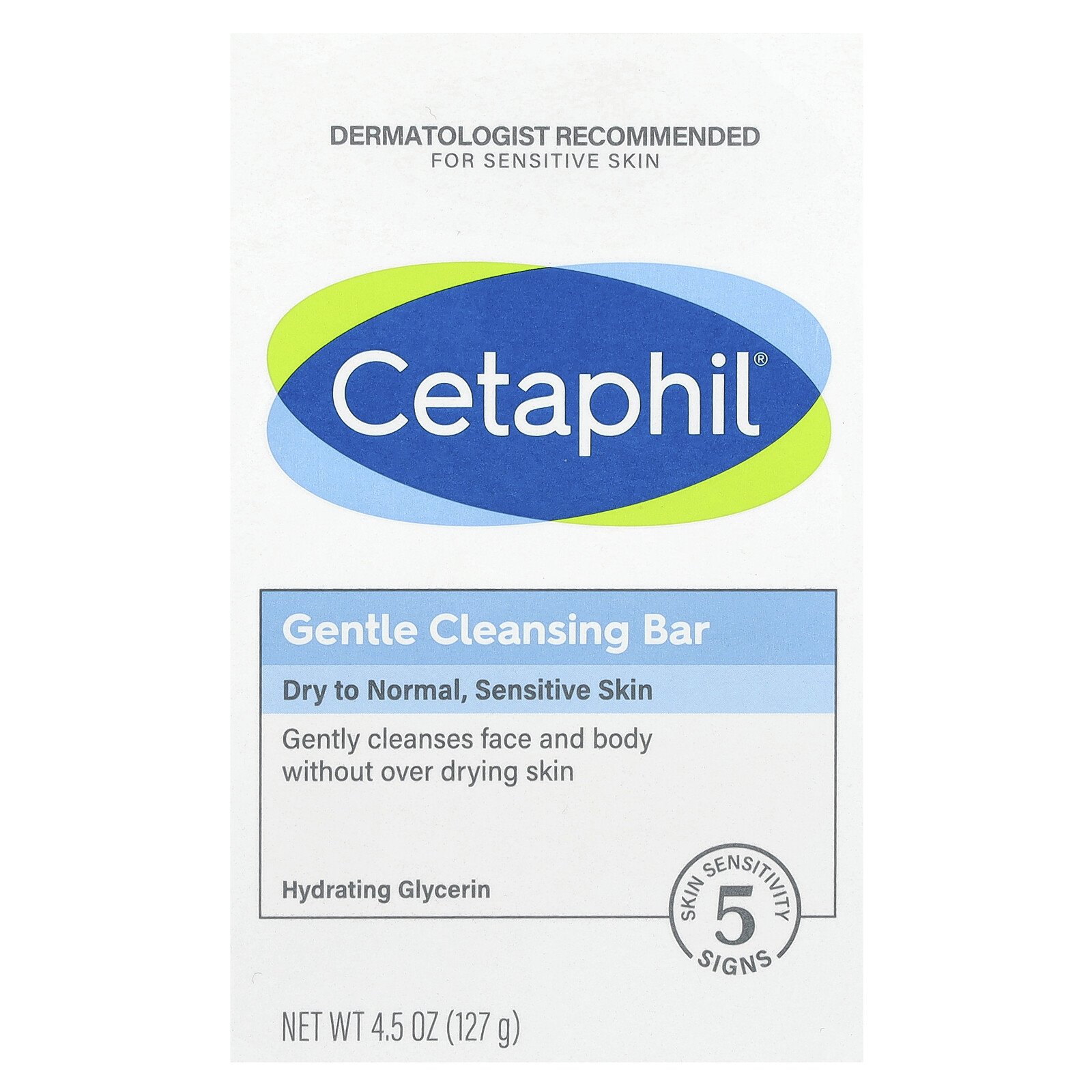Gentle Cleansing Bar Soap, 4.5 oz (127 g)