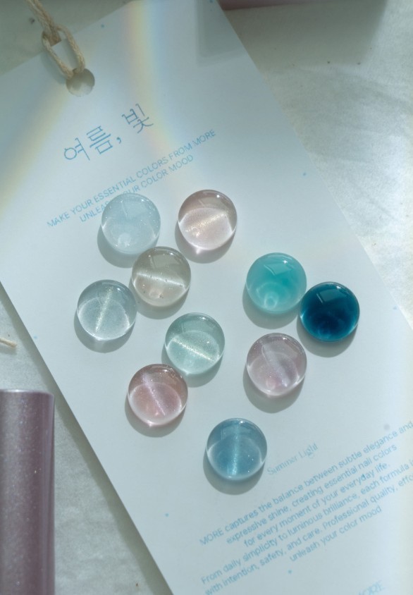 More gel Summer Light Korean Gel Nail Set 10 Colors Magnetic Glitter Syrup Gel