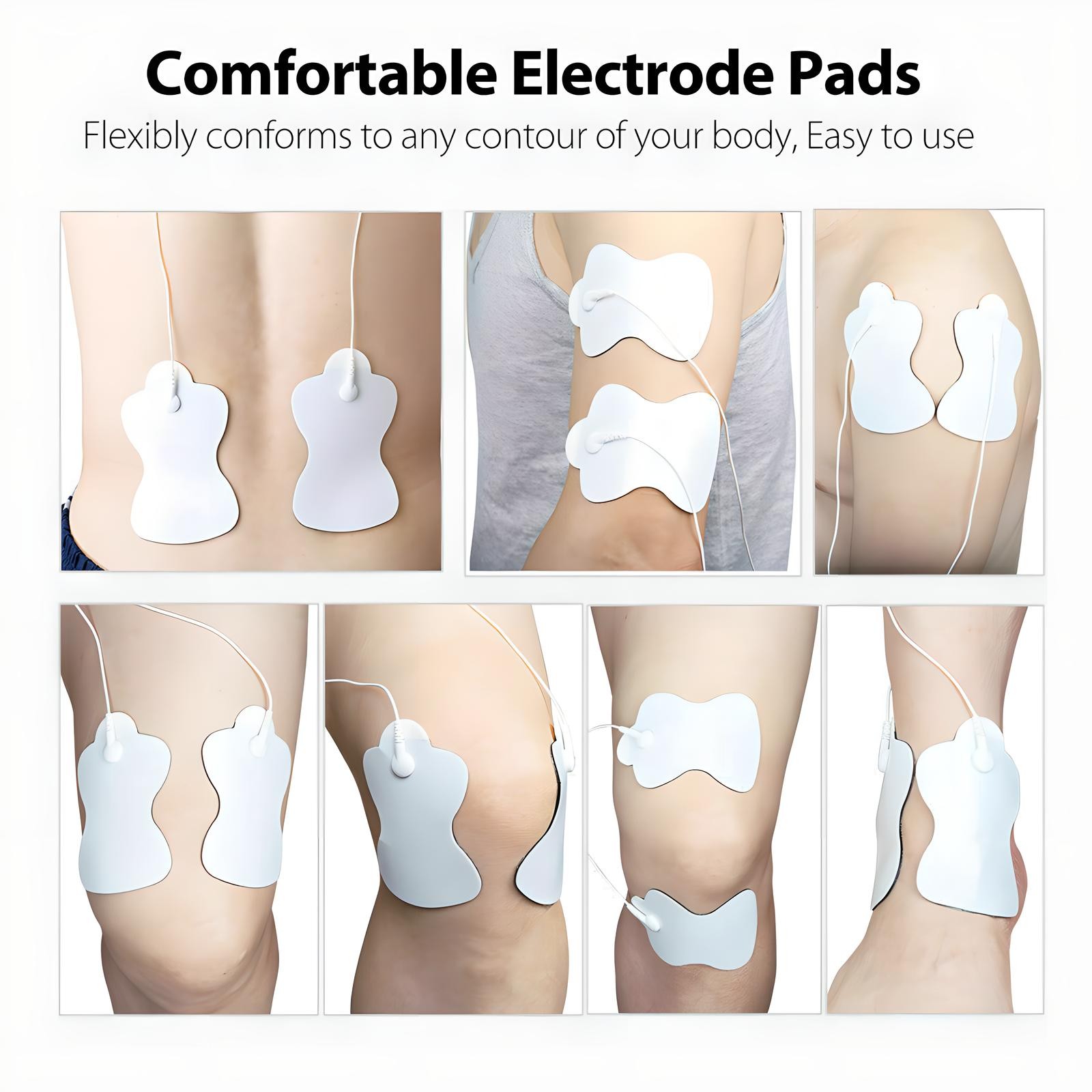 50 X Snap On Replacement Electrode Pads Bulk Fits For Tens Unit Therapy Massager