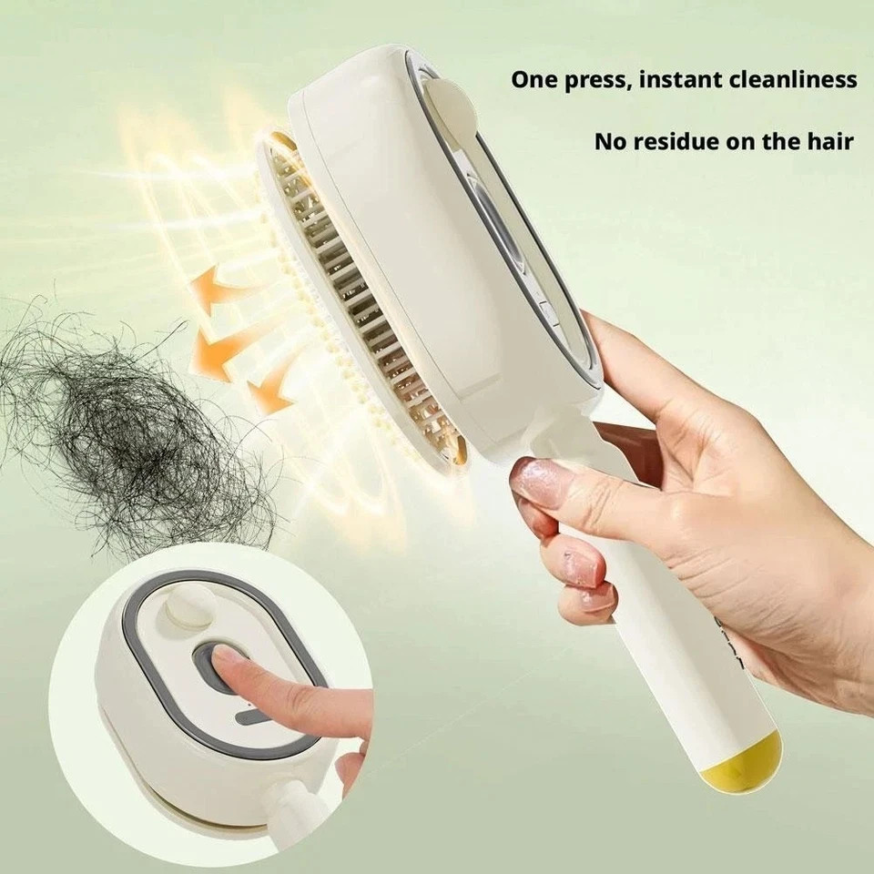 Electric Spray Air Cushion Massage Comb,Self-Cleaning Anti Tangle Electric Brush