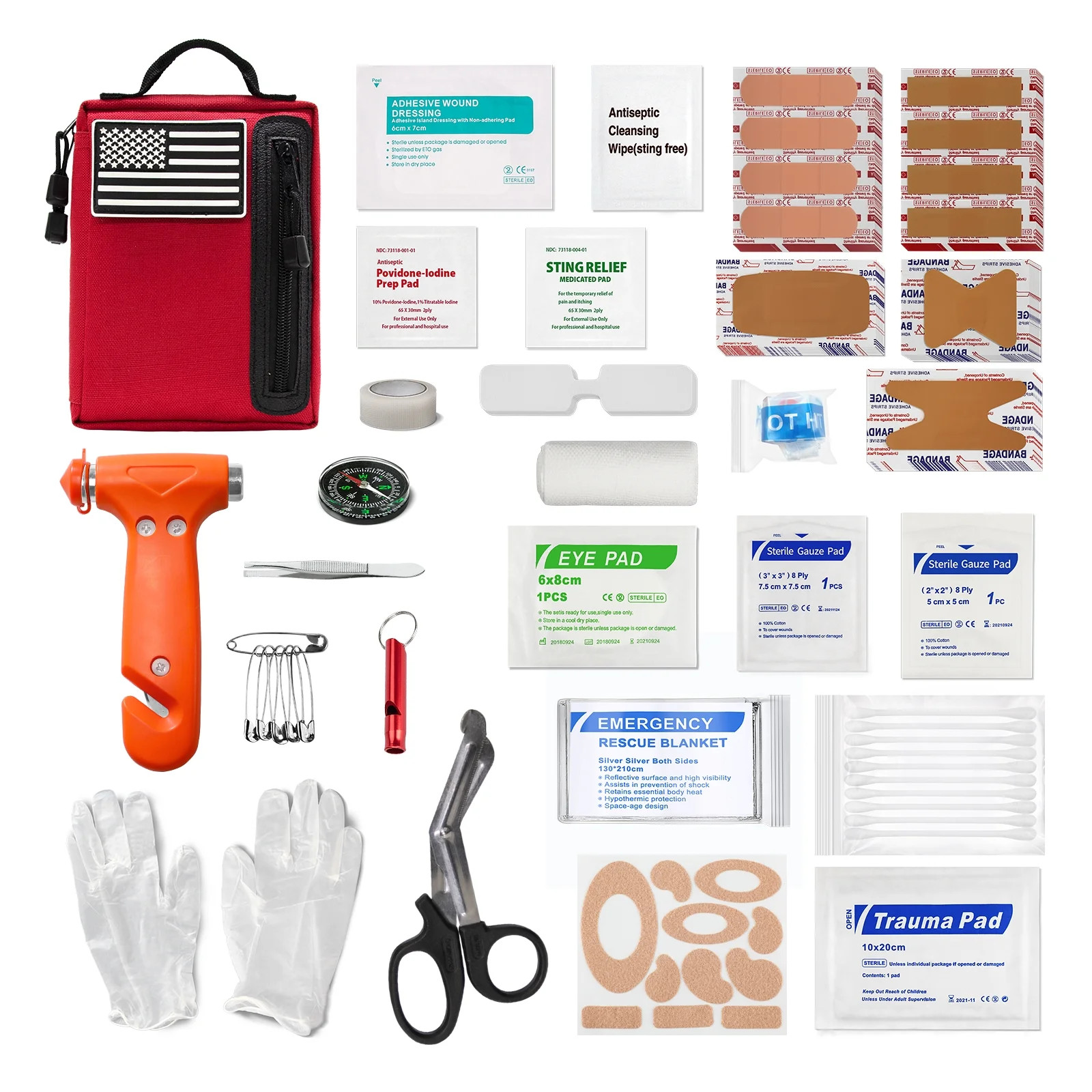 KITGO First Aid Kits, Premium Emergency Kits, Compartments for Home, Office, 103