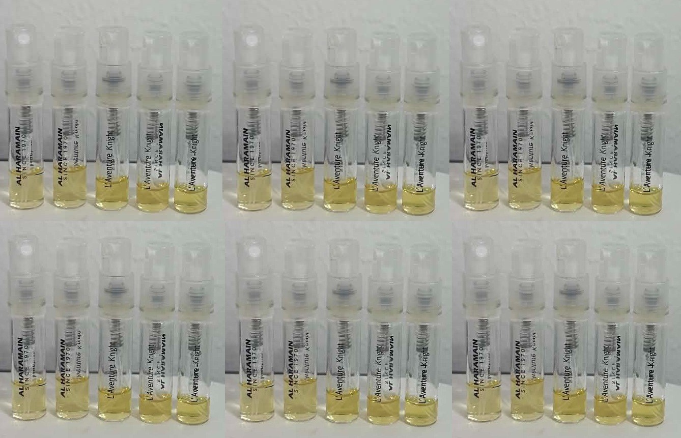 30 Sample Vials AL HARAMAIN L’ Aventure Knight for Men 0.02 oz EDP Spray As pic