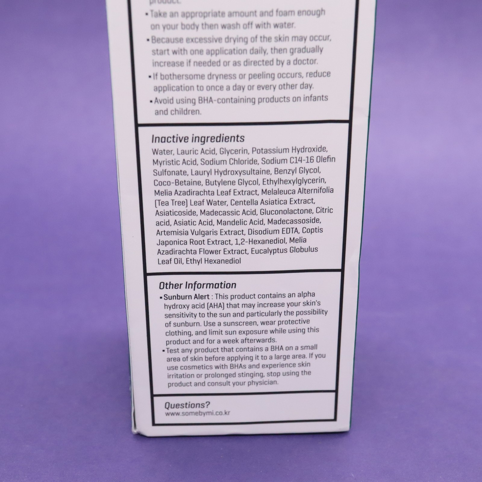 SOME BY MI AHA BHA PHA 30 Days Miracle Acne Clear Body Cleanser 14.1oz (400g)