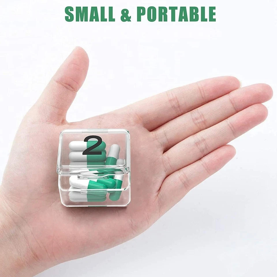Monthly Pill Organizer – 30 Day Pill Box – Easy to Open – Large Compartments – P