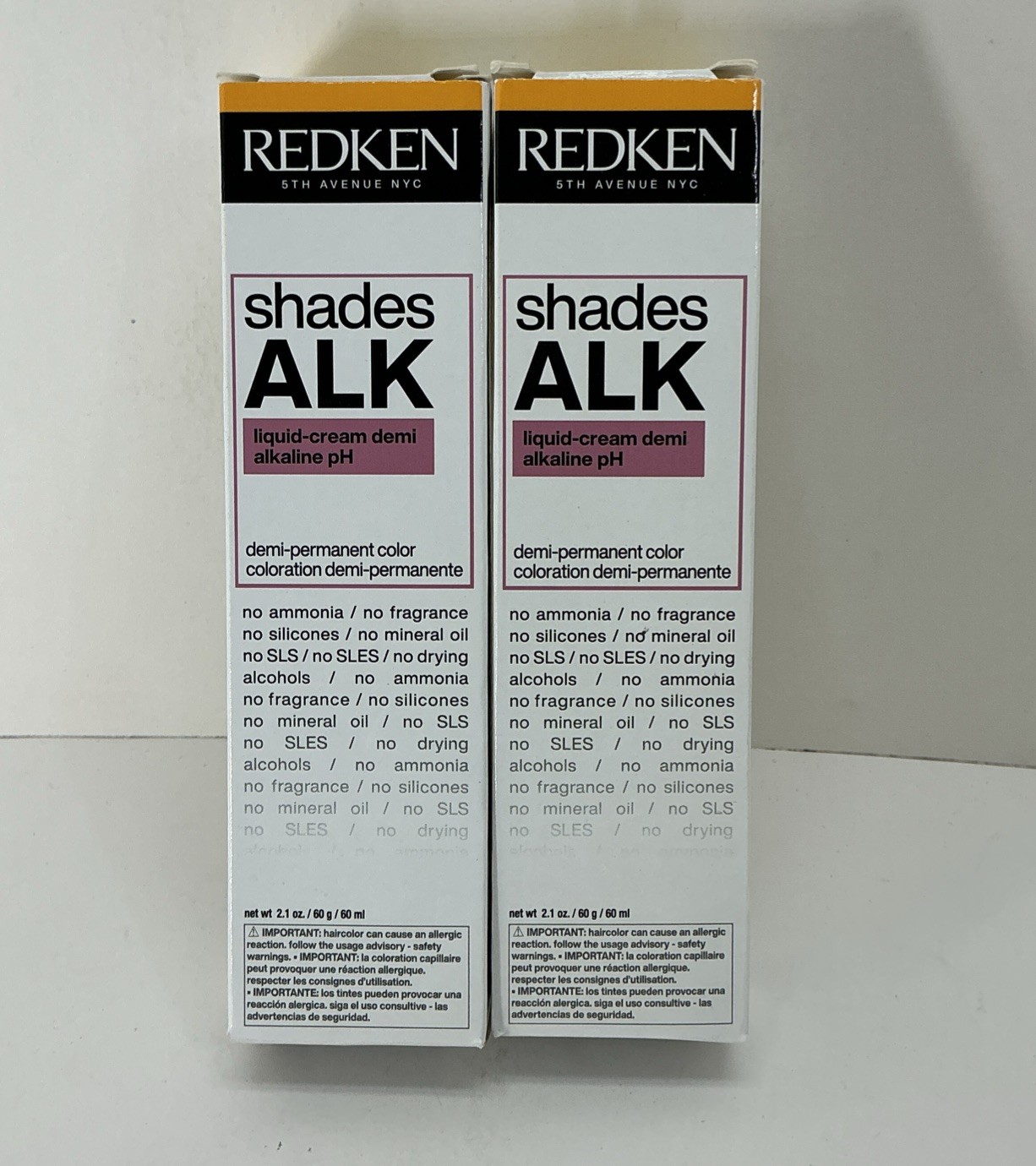 2-Pack REDKEN ALK Demi-perm Hair Color 2.1 fl oz Shade 8 G Almond Sugar