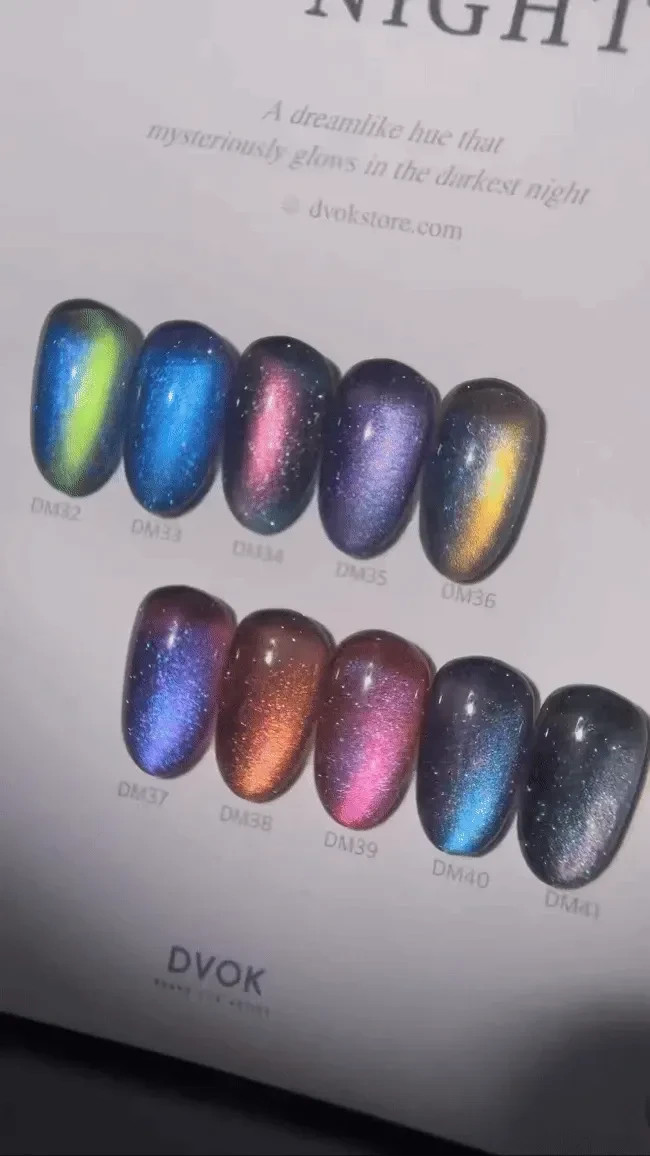 DVOK Dark Night Magnet Gel Polish Galaxy Cat Eye Nail Gel K-Beauty
