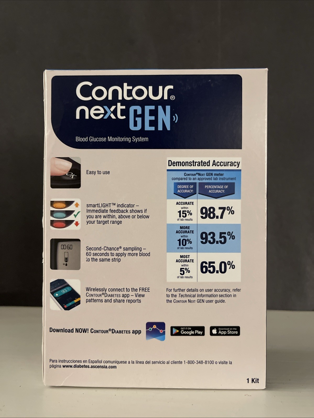 Contour Next Gen Meter Blood Glucose Monitoring System Exp: 02/01/2028