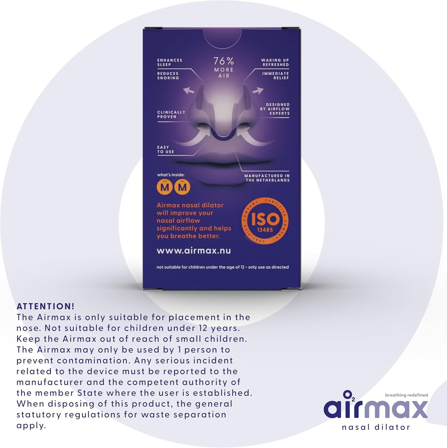 AIRMAX Nasal Dilators – 76% More Airflow for Better Sleep & Snoring Relief