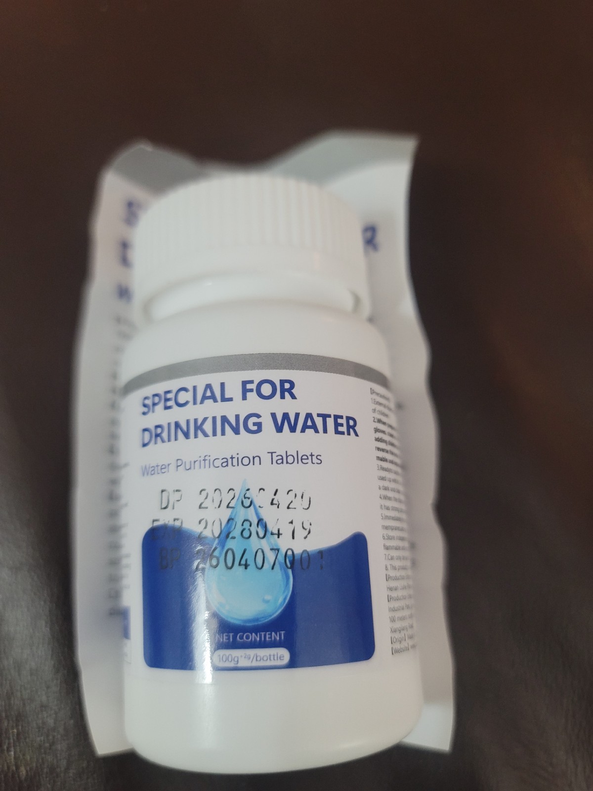 100G Water Purification Tablets, Portable Disinfection Water Treatment Tablets,