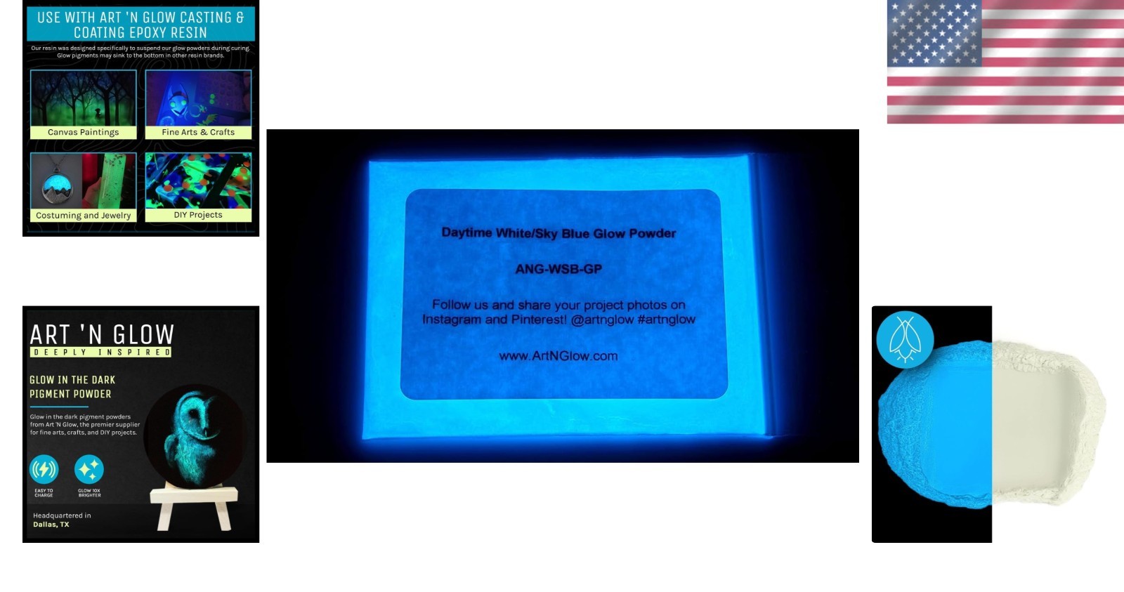 Versatile Glow in the Dark Powder – 12g Neutral Blue for Indoor & Outdoor Use