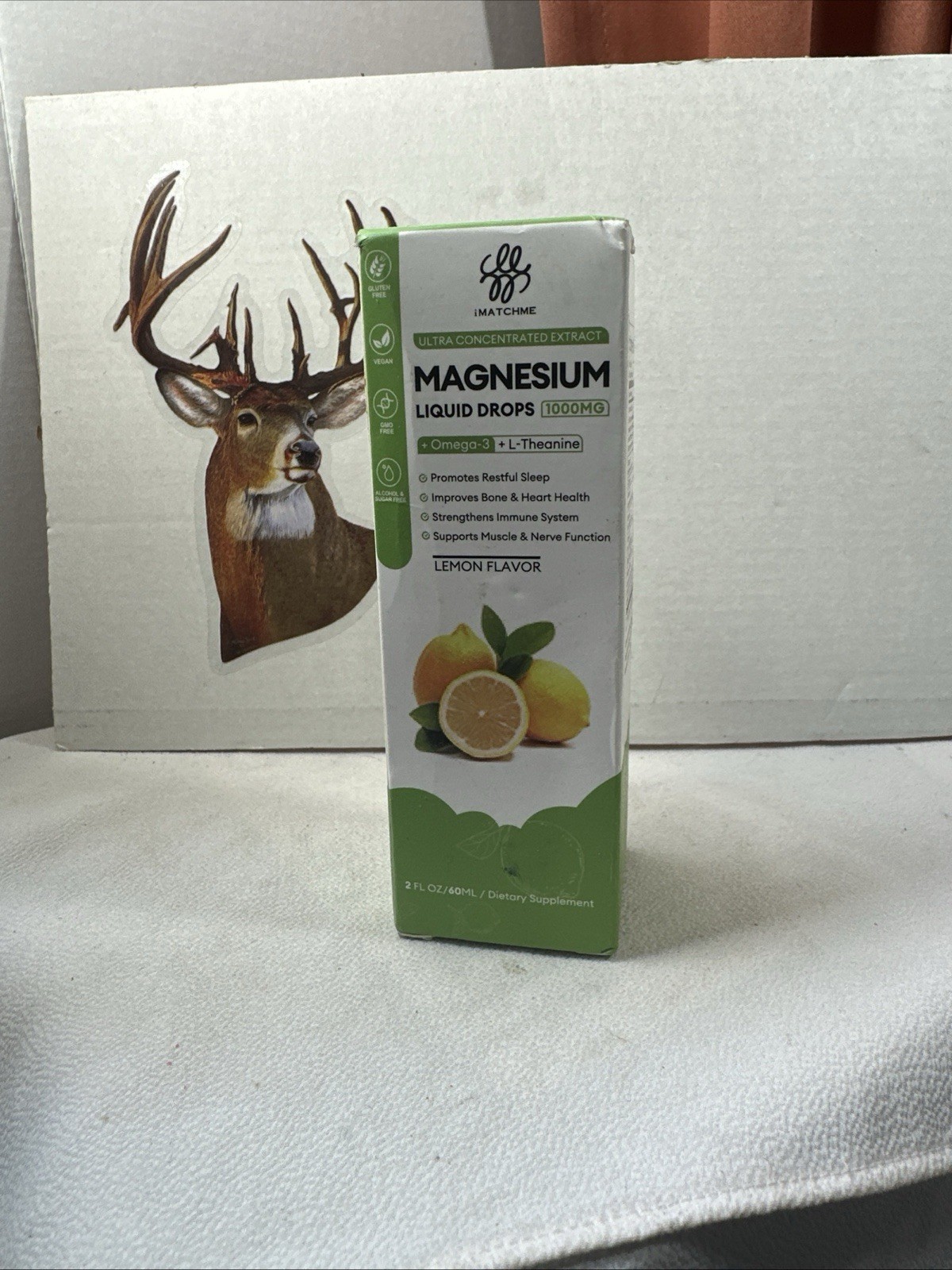 MAGNESIUM LIQUID DROPS 1000MG +Omega-3+L-Theanine Promotes Restful Sleep