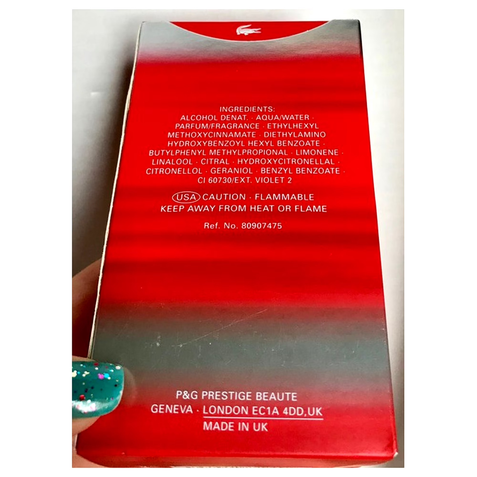 Lacoste Red Eau De Toilette Spray For Men 4.2 fl oz- Free Shipping