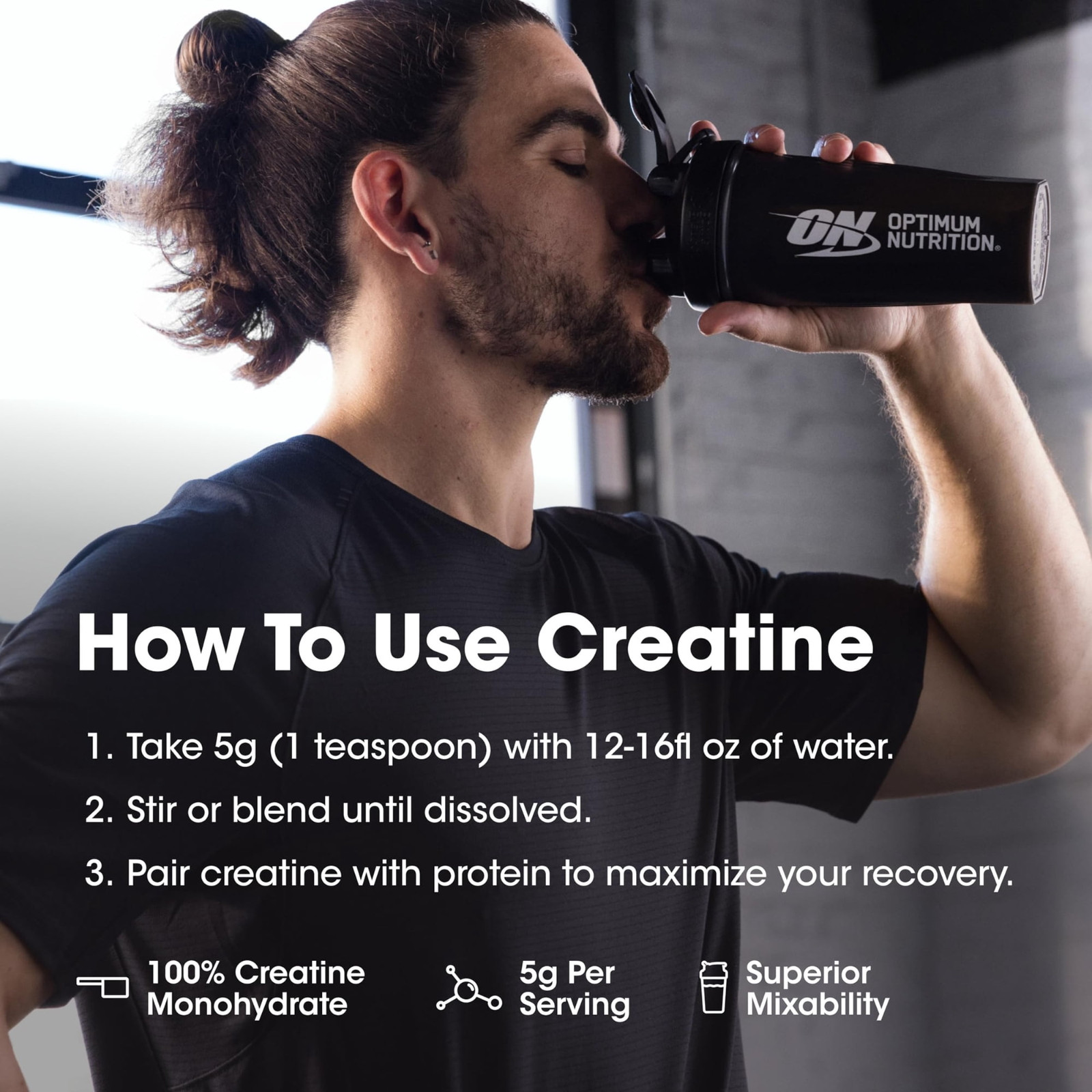 Optimum Nutrition Micronized Creatine Powder 120 Servings (FREESHIP)