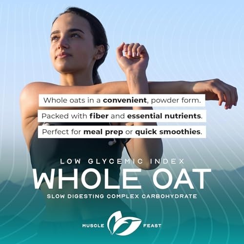 All-Natural Whole Oat Powder – Non-GMO Vegan Complex Carb Fiber, 8lb – Steady En