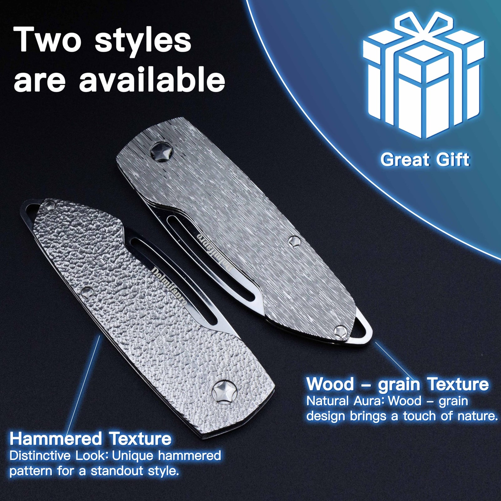 Dolmifapro Small Folding Mustache Comb, Metal Beard Comb for men EDC Pocket M…
