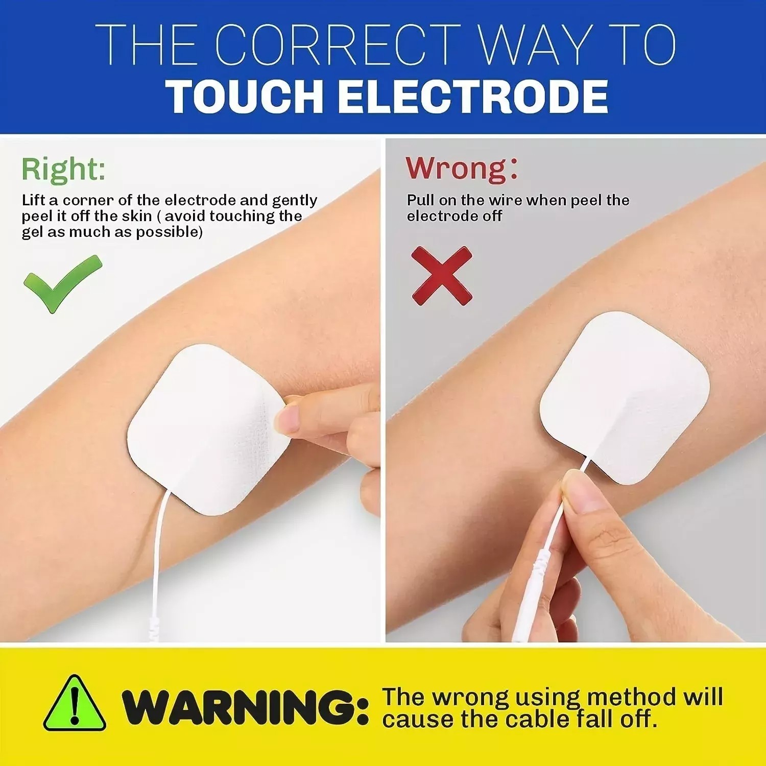 TENS Unit 2×4 Electrode Pads EMS Massage Pain Relief Muscle Stimulator 7000 3000