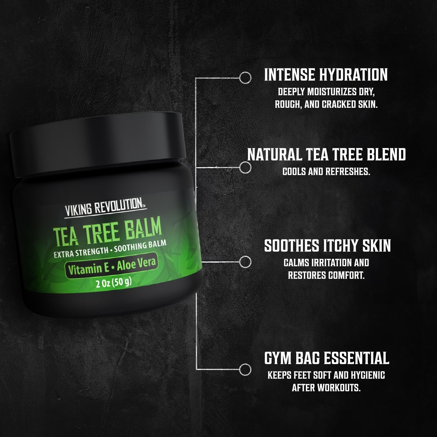Viking Revolution Tea Tree Foot Balm Moisturizing Cream 2 Oz