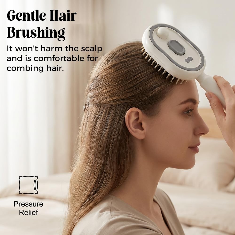 Electric Spray air Cushion Massage Comb, 3-in-1 Electric Mist Spray Hair Brush