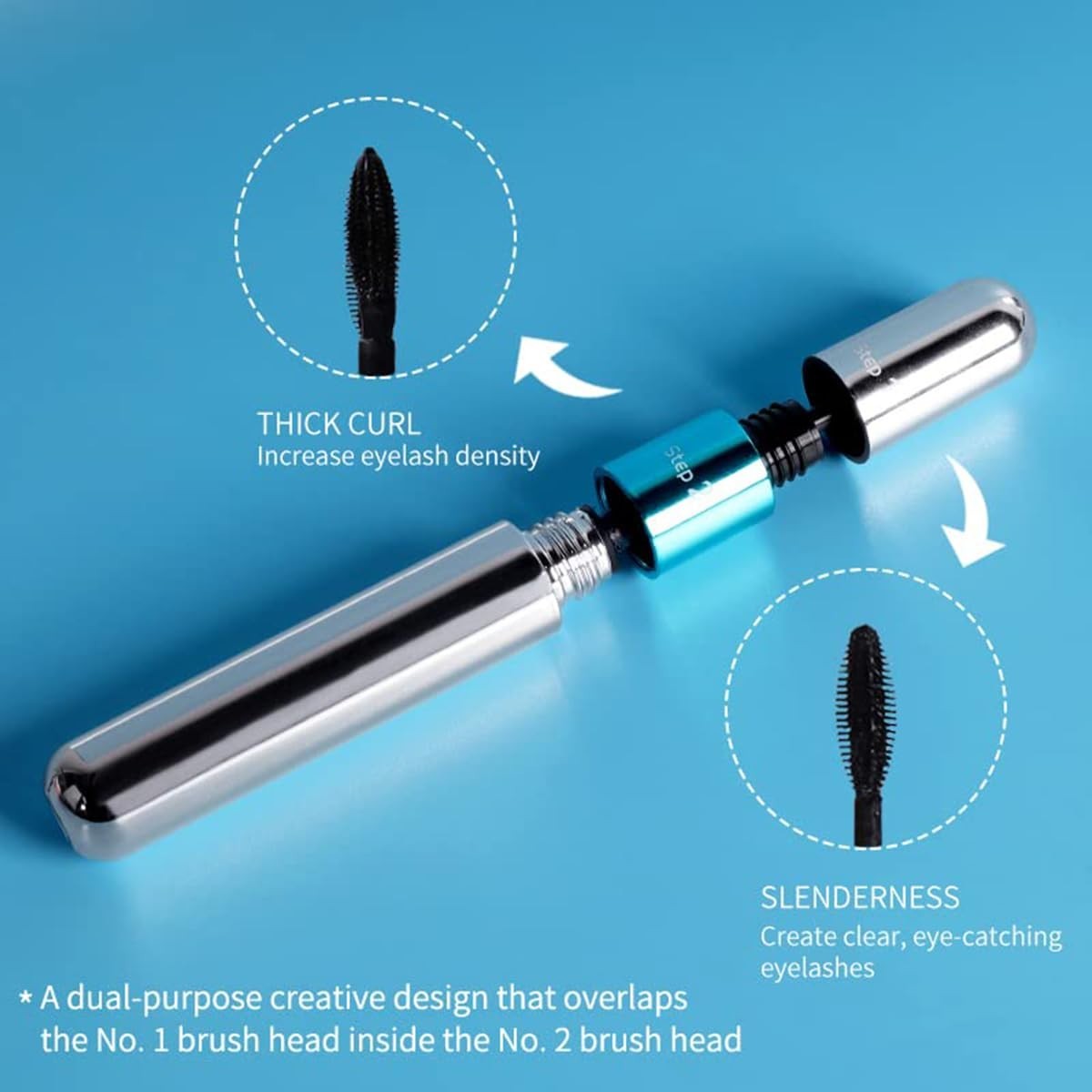 2 in 1 Mascara for VIBELY Mascara 5X Longer Waterproof Lash Cosmetics Mascara