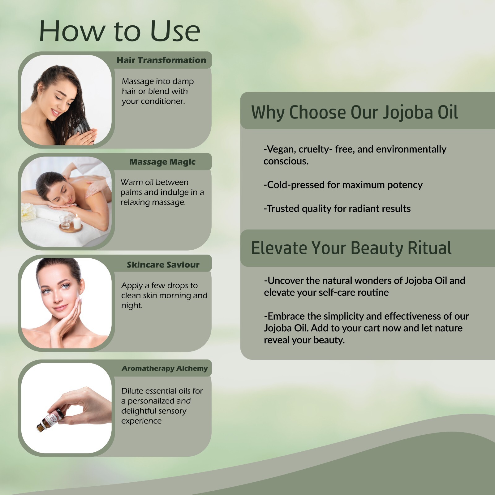 Golden Jojoba Oil Cold Pressed 100% Pure Natural For Skin Face Hair Massage