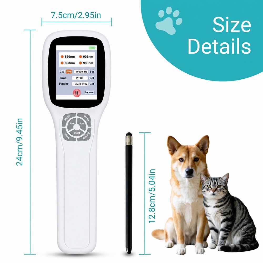 0-2500mW Cold Laser LLLT Therapy Device For Human Pets Muscle Joint Pain Relief