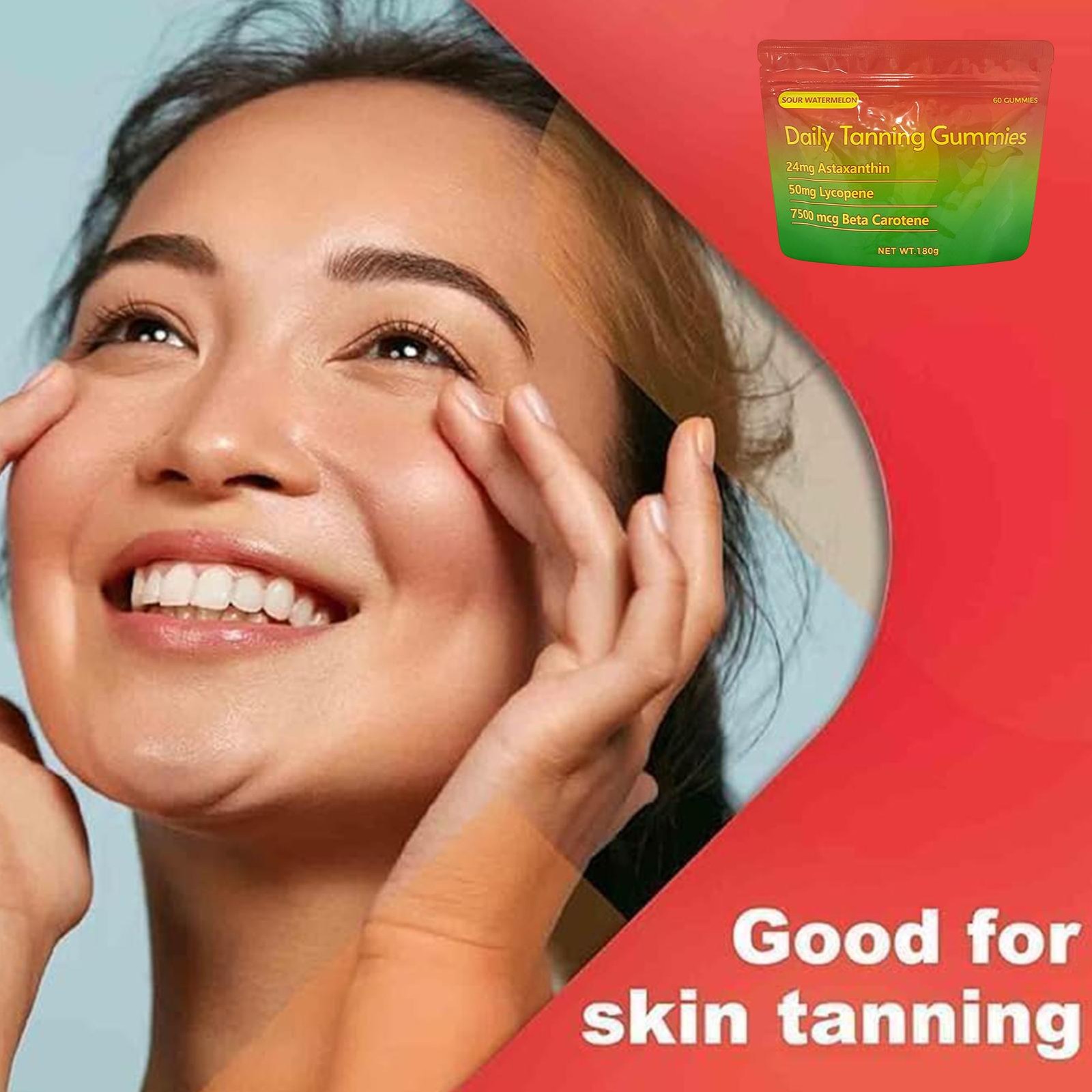Daily Tanning Gummies Supplement – 60 Gummies 30-Day Supply