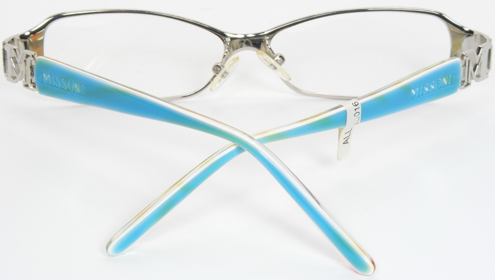 MISSONI MI01601 Silver /Blue Green UNIQUE EYEGLASSES GLASSES FRAME 53-13-130mm