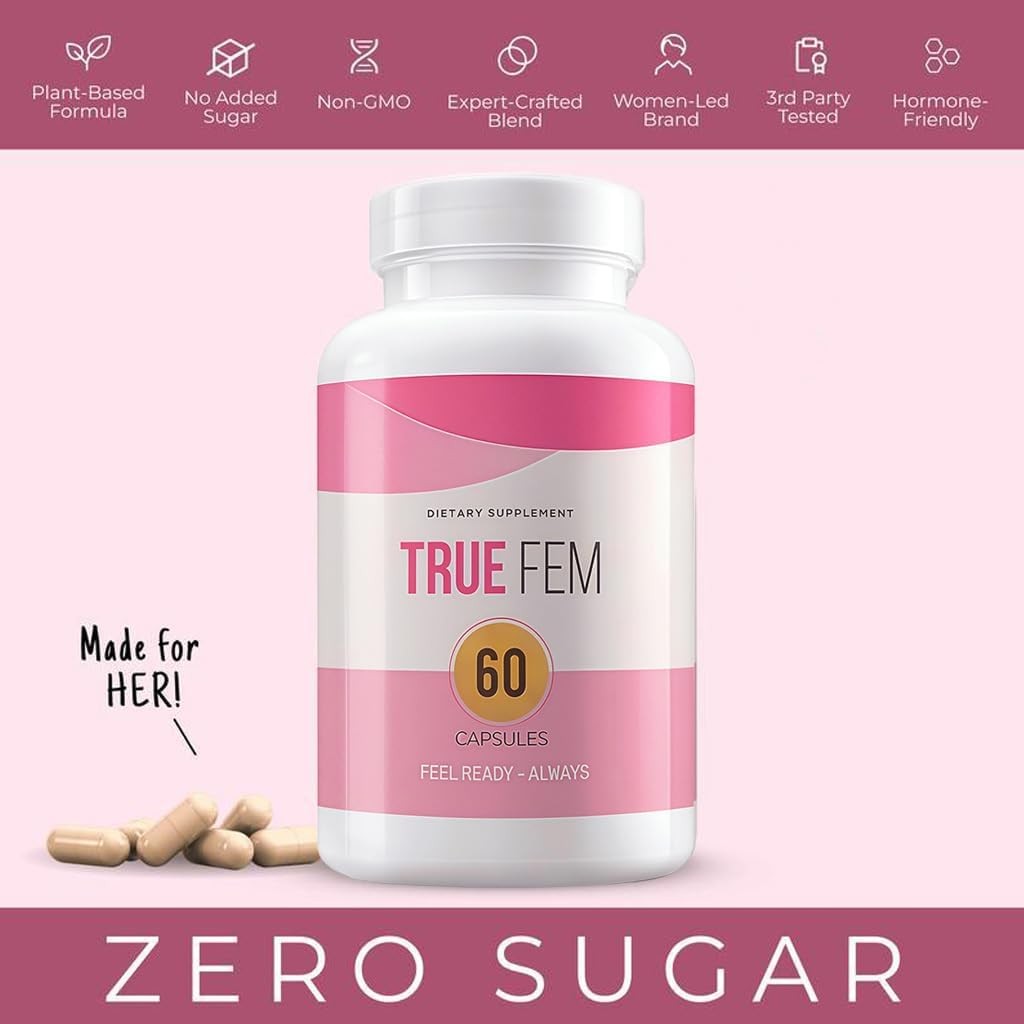13-in-1 Vitamin ，Truefem 13-in-1 Capsules Vegan, Non-GMO – Botanical Blend