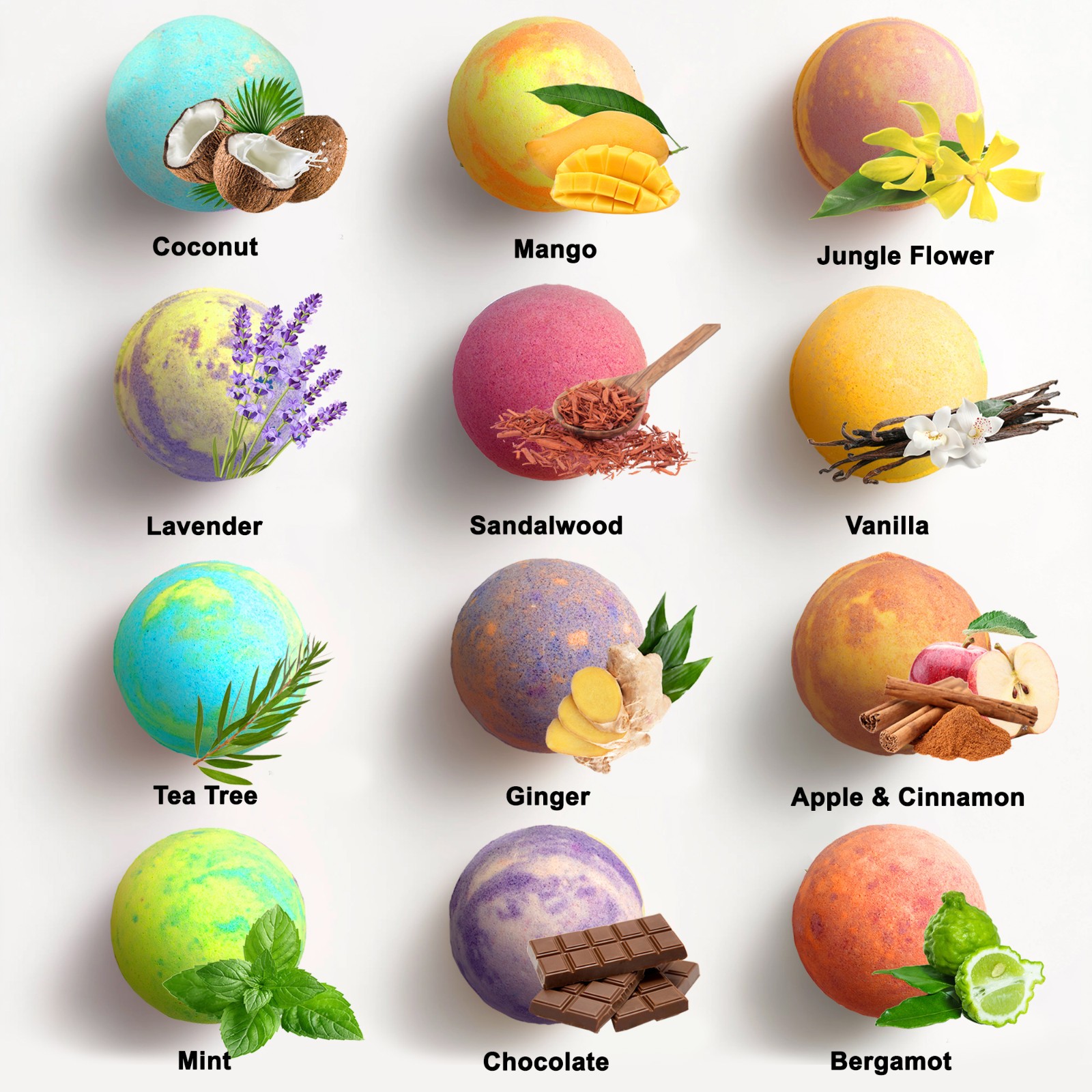 Luxury Bath Bombs for Men (Aqua Elegante) – Gift Set of 24 Bubble Bathbombs