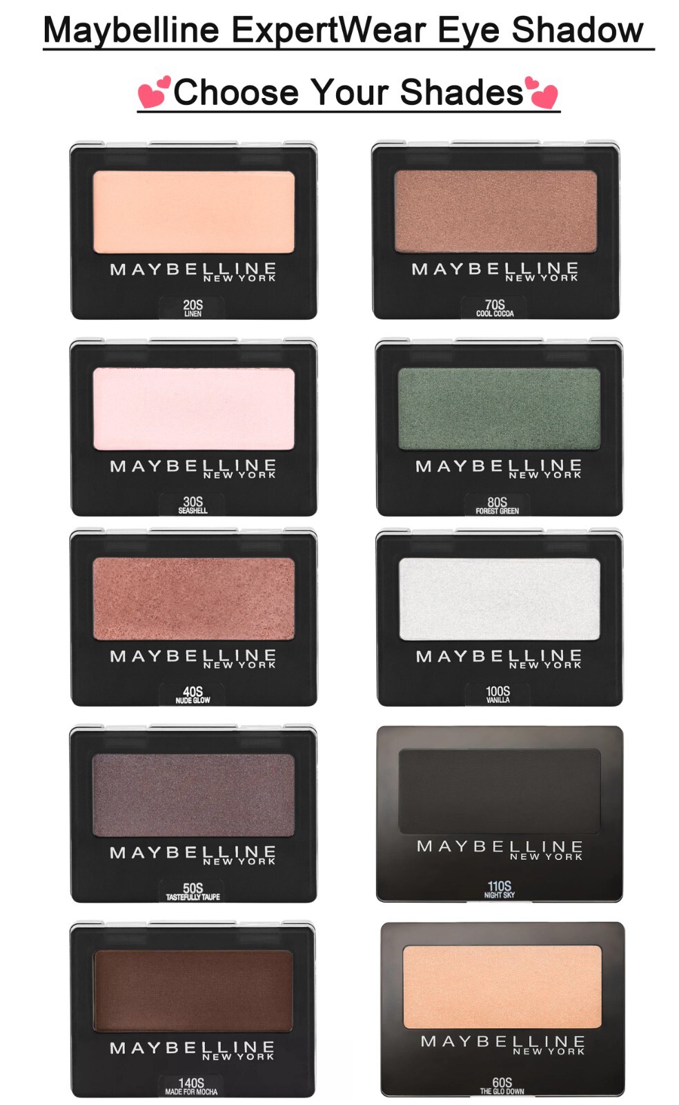 Maybelline NY Expert Wear Eyeshadow *Choose Your Shades* [Bundle Discount]
