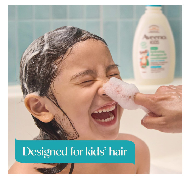 Kids Shampoo & Conditioner, Formulated With Oat Extract to Gently Cleanse, Cond