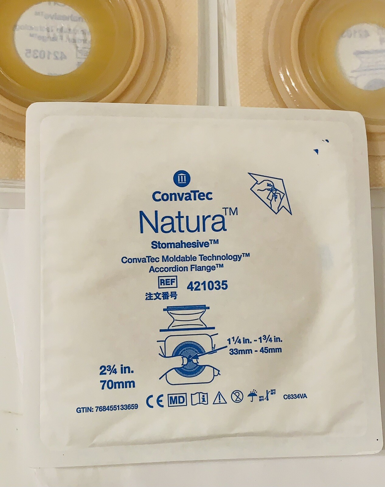 10 ConvaTec 421035 Sur-Fit Natura Stomahesive 2-3/4” (70mm) 1BX/10EA