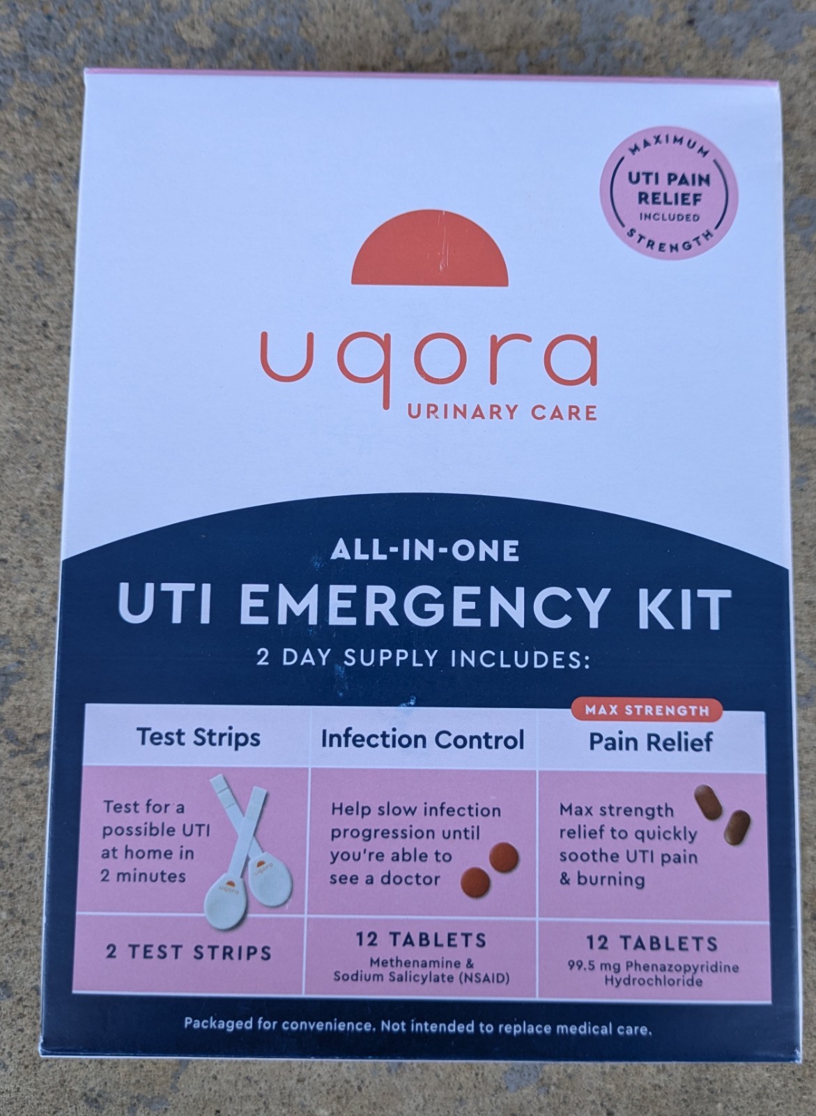Uqora Urinary Care All-In-One UTI Emergency Kit Exp. 11/26